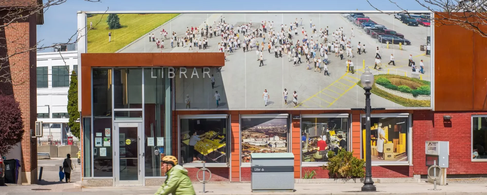 The Last Day of Work, South Facade, Mount Dennis Library, 2023